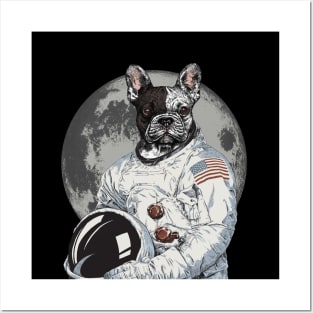 French Bulldog Astronaut Posters and Art